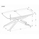 Стол обеденный HALMAR JAMES натуральный/черный/натуральный 160-220/90